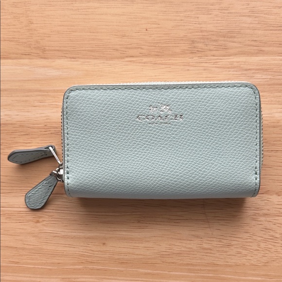Coach Handbags - Coach Pastel Green Leather Wallet